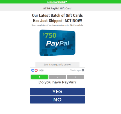 $750 PayPal Gift Card